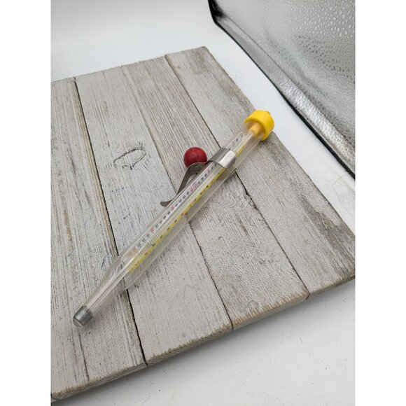 Vintage Chaney Acu-Rite Temp Candy Icing Deep Fat Kitchen Craft Thermometer 9" - Picture 1 of 6